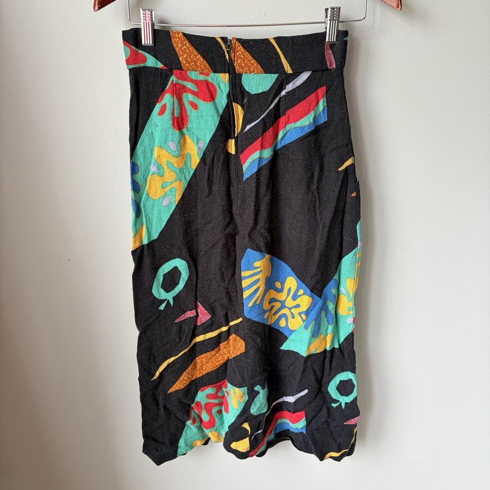 Vintage 90's Worthington Maxi Skirt Women's Size 8 Colorful Pockets Boho Artsy - Picture 9 of 11